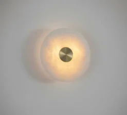 Applique murale, Bide 450, laiton brossé, IP65, LED, dim, 2700K, lm, Ø45cm, H45cm - bert frank