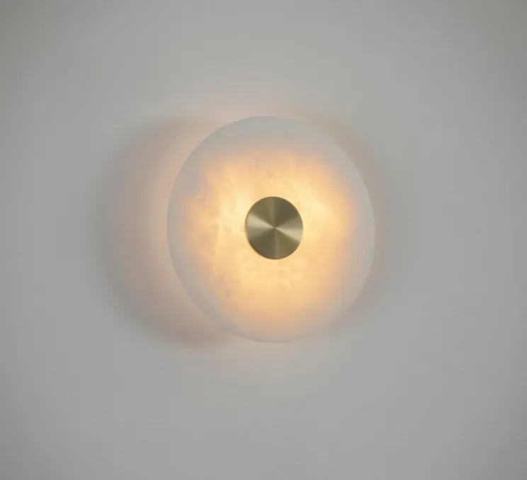 Applique murale, Bide 450, laiton brossé, IP65, LED, dim, 2700K, lm, Ø45cm, H45cm - bert frank