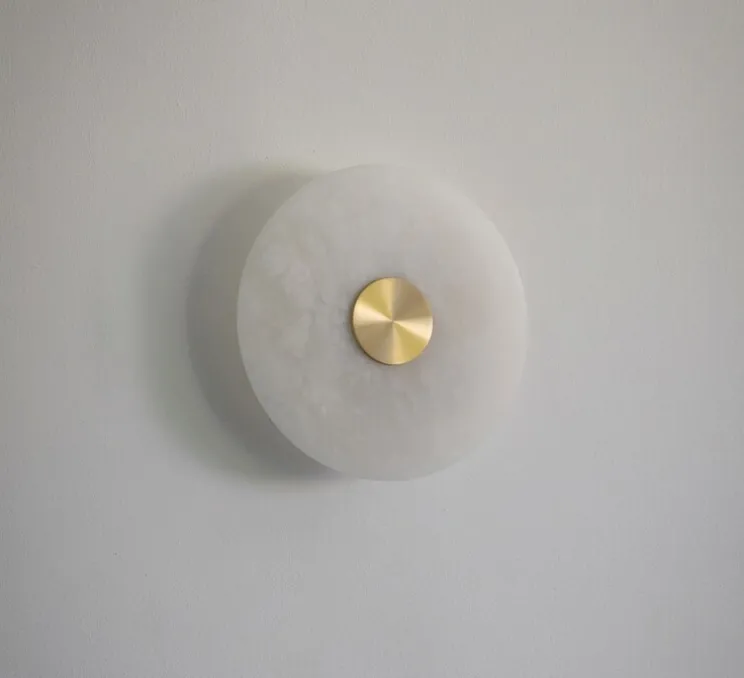 Applique murale, Bide 450, laiton brossé, IP65, LED, dim, 2700K, lm, Ø45cm, H45cm - bert frank