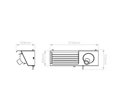 Applique*DCW éditions Paris Applique murale, Biny Bedside left, , LED, 2700K, 600 lm, L27cm, H8,5cm - noir et blanc