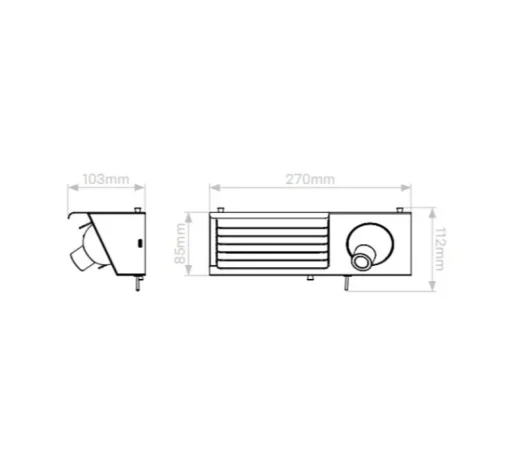 Applique*DCW éditions Paris Applique murale, Biny Bedside left, , LED, 2700K, 600 lm, L27cm, H8,5cm - noir et blanc