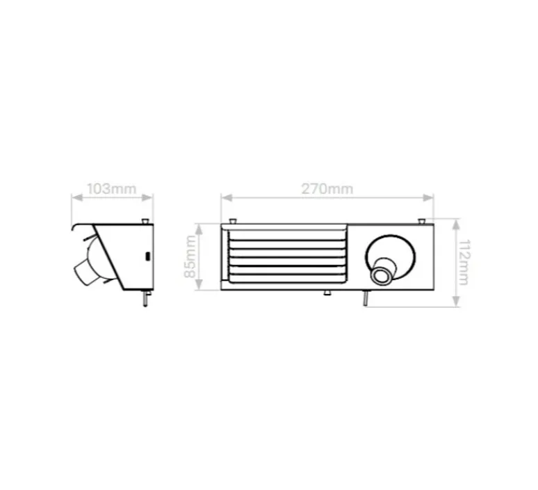 Applique*DCW éditions Paris Applique murale, Biny Bedside left, , LED, 2700K, 600 lm, L27cm, H8,5cm - noir et blanc