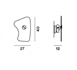 Applique murale, Bit 5, orange, L27cm, H40cm - Foscarini