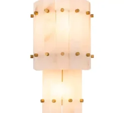 Applique murale, Blason double, Albâtre, L24cm, H43cm - Eichholtz