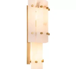 Applique murale, Blason double, Albâtre, L24cm, H43cm - Eichholtz