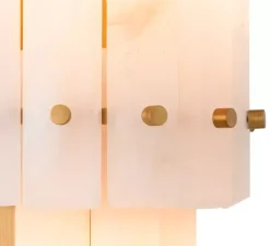 Applique murale, Blason double, Albâtre, L24cm, H43cm - Eichholtz