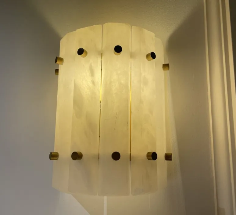 Applique*Eichholtz Applique murale, Blason single, , L22cm, H27cm - Albâtre