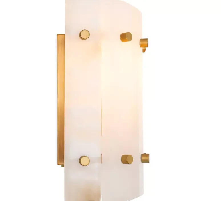 Applique*Eichholtz Applique murale, Blason single, , L22cm, H27cm - Albâtre