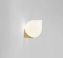 Applique murale, Bob, blanc et laiton, 2700K, 330lm, Ø15cm, H18cm - Anastassiades Studio