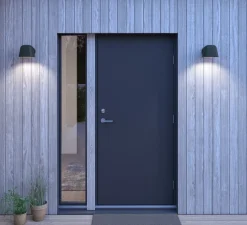 Applique murale, Boo, noir, IP44, L25,3cm, H13,6cm - Belid