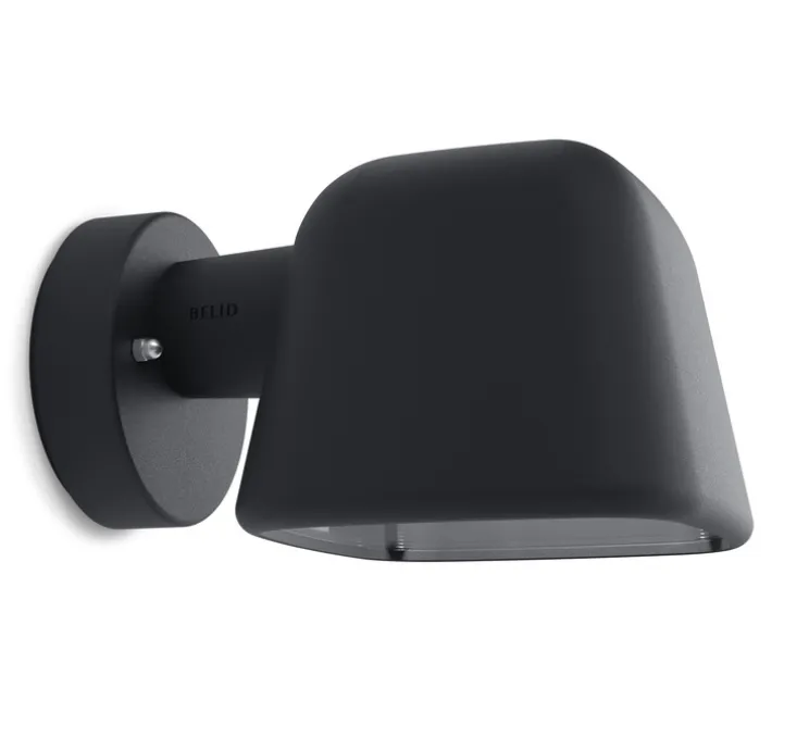 Applique murale, Boo, noir, IP44, L25,3cm, H13,6cm - Belid