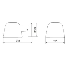 Applique murale, Boo, noir, IP44, L25,3cm, H13,6cm - Belid