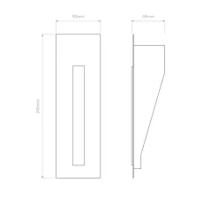 Applique murale, Borgo Trimless 200, blanc, LED, 3000K, 56 lm, L9cm, H29cm - Astro Lighting