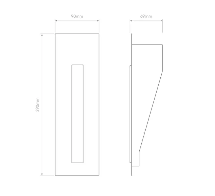 Applique murale, Borgo Trimless 200, blanc, LED, 3000K, 56 lm, L9cm, H29cm - Astro Lighting
