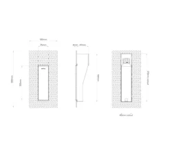 Plafonnier & Spot|Applique*Astro Applique murale, Borgo Trimless 35, , LED, 2700K, 76 lm, L3,5cm, H12cm - Lighting blanc