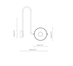 Applique murale, Bowee W1 Left, beige, LED, 2700K, 1050 lm, L30cm, H35cm - B-Lux