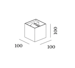 Applique*Wever&Ducré Applique murale, Box 2.0, , LED, dim, 2700K, 880 lm, L10cm, H10cm - blanc