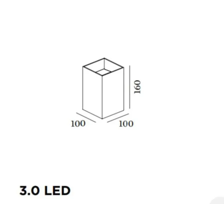 Applique*Wever&Ducré Applique murale, Box 4.0, Bronze, dim, LED, 3000K, 690lm, L10cm, H16cm - bronze brossé
