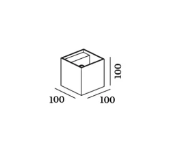 Applique murale, Box, cuivre brossé, H10cm, L10cm - Wever-Ducre