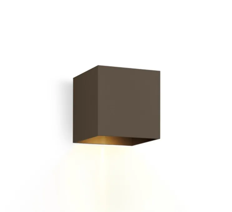 Applique murale, Box outdoor 1.0, bronze, IP65, LED, dim, 3000K, 370 lm, L10cm, H10cm - Wever&Ducré