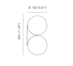 Applique*Anastassiades Studio Applique murale, Brass Architecturale Double Sconce, blanc et nickel, Ø15cm, H30,4cm - nickel et laiton