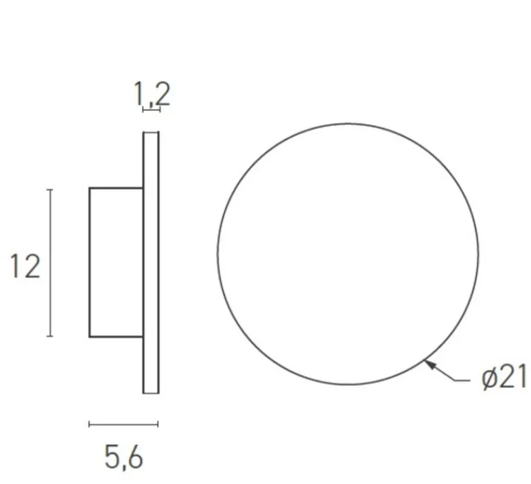 Applique*Lumen Center Italia Applique murale, Brawall M, , LED, dim, 3000k, 801 lm,Ø21cm - blanc