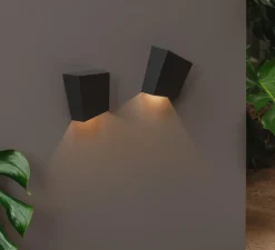 Applique*Vibia Applique murale, Break Plus, 4112, , IP65, LED, 2700K, 113 lm, L12cm, H14cm - noir graphite