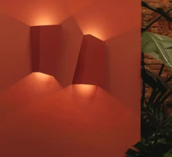 Applique*Vibia Applique murale, Break Plus, 4116, , IP65, LED, 2700K, 707 lm, L21cm, H34cm - terracotta