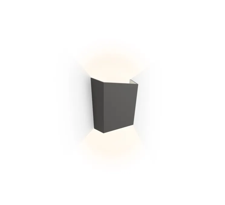 Applique murale, Break Plus, 4114, noir graphite, IP65, LED, 2700K, 113 lm, L12cm, H14cm - Vibia