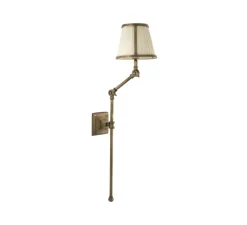 Applique*Eichholtz Applique murale, Brunswick, Abat-jour blanc, laiton antique, L17cm, H77cm - laiton antique noir ou blanc