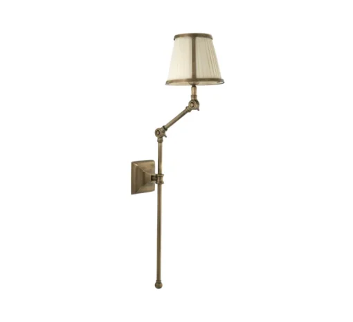Applique*Eichholtz Applique murale, Brunswick, Abat-jour blanc, laiton antique, L17cm, H77cm - laiton antique noir ou blanc