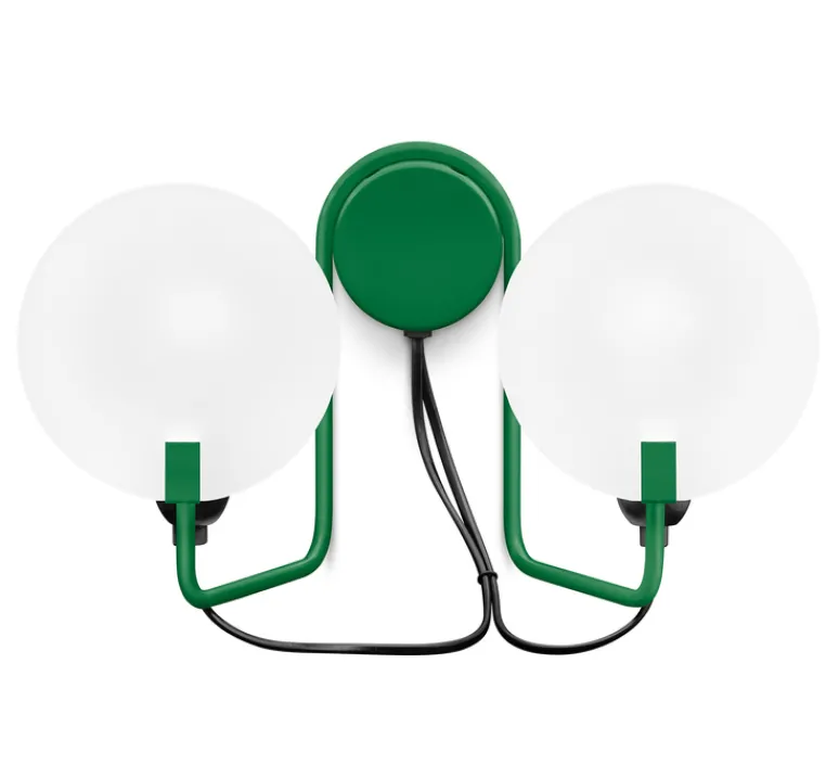 Applique*Stilnovo Applique murale, Bugia 2 light, , L24cm, H20cm - vert