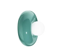 Applique murale, Bumbum, turquoise, L25cm, H25cm - Ferroluce