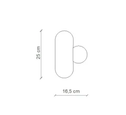 Applique murale, Bumbum, turquoise, L25cm, H25cm - Ferroluce