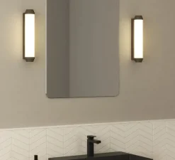 Applique murale, Burlington 400 Phase, bronze, IP44, LED, 2700K, 418 lm, L7,8cm, H40cm - Astro