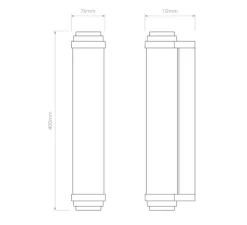 Applique murale, Burlington 400 Phase, bronze, IP44, LED, 2700K, 418 lm, L7,8cm, H40cm - Astro