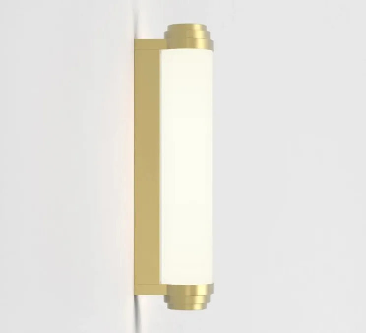 Applique murale, Burlington 400 Phase, or mat, IP44, LED, 2700K, 418 lm, L7,8cm, H40cm - Astro