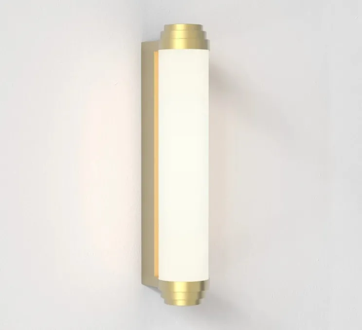 Applique murale, Burlington 400 Phase, or mat, IP44, LED, 2700K, 418 lm, L7,8cm, H40cm - Astro