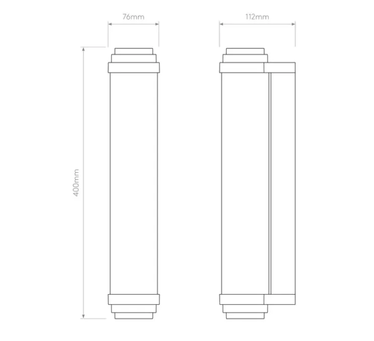 Applique murale, Burlington 400 Phase, or mat, IP44, LED, 2700K, 418 lm, L7,8cm, H40cm - Astro