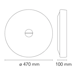 Applique*Flos Applique murale, Button HL, , IP40, Ø47cm, H47cm - blanc