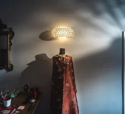 Applique murale, Caboche Plus Media, transparent, LED, 2700K, 1360lm, L50cm, H19,5cm - Foscarini