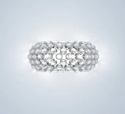 Applique murale, Caboche Plus Media, transparent, LED, 2700K, 1360lm, L50cm, H19,5cm - Foscarini