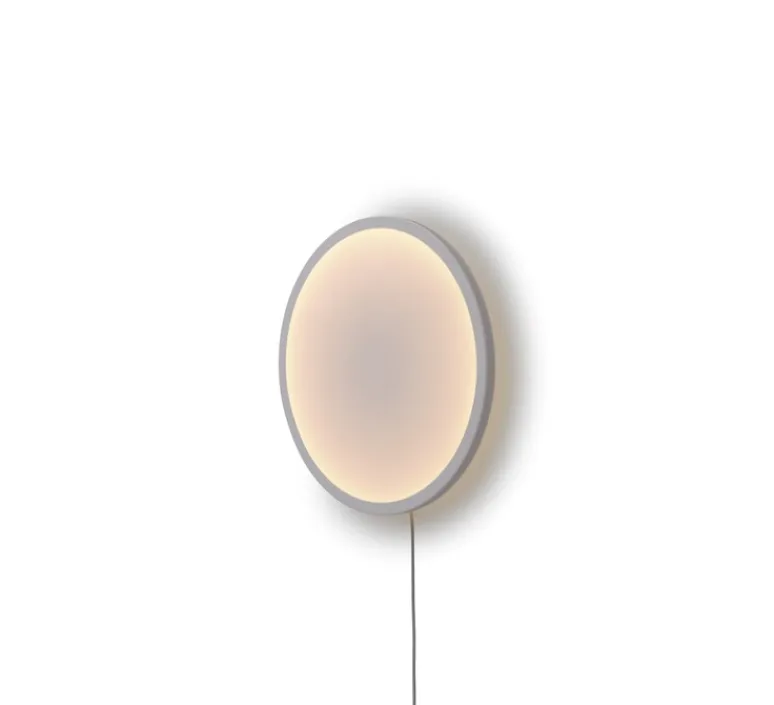 Applique*Muuto Applique murale, Calm, , LED, dim, 2200K, 710 lm, Ø50cm, H7,25cm - blanc et gris