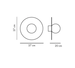 Applique murale, Candy Big circle 360 S, Vert paon, Ø37cm, P20cm - Swedish Ninja