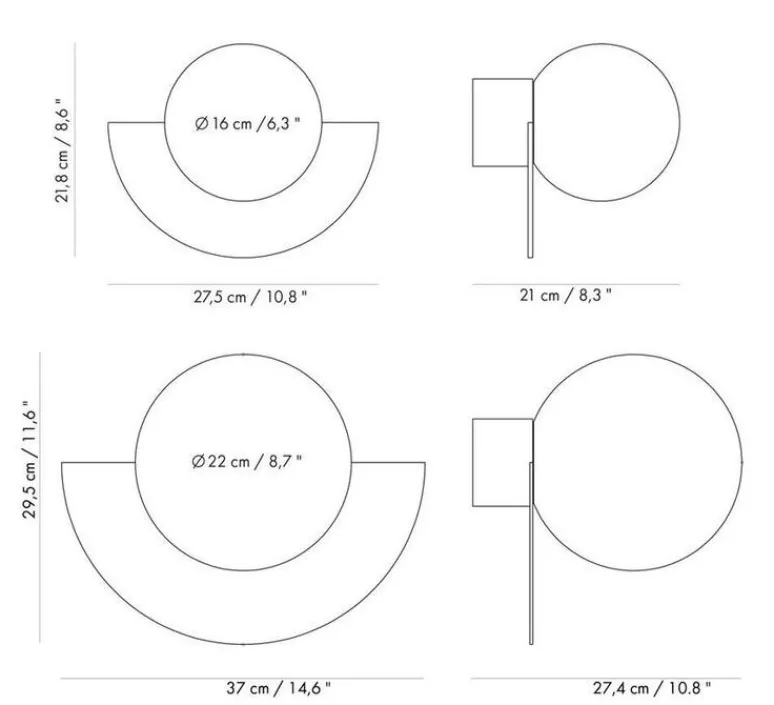 Enfants|Applique*Swedish Ninja Applique murale, Candy big circle 180 L, , L37cm, P30cm - noir et blanc
