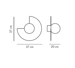 Applique murale, Candy Big Circle 270 S, Bubblegum rose, Ø37cm, H20cm - Swedish Ninja