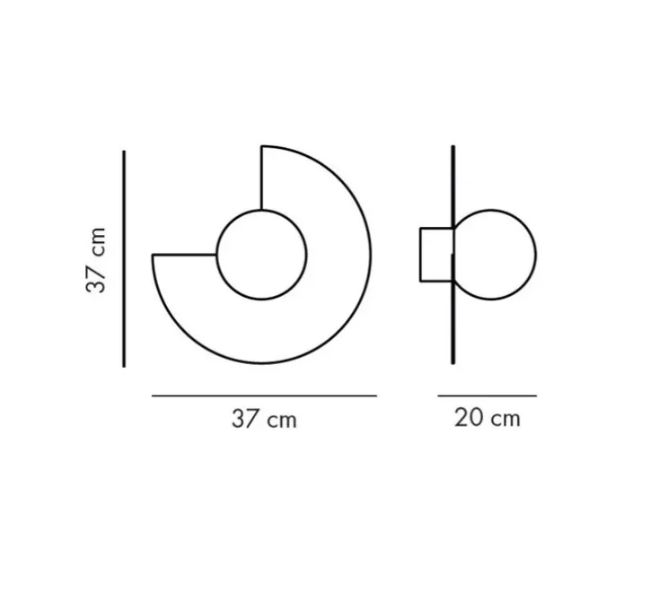 Applique murale, Candy Big Circle 270 S, Bubblegum rose, Ø37cm, H20cm - Swedish Ninja