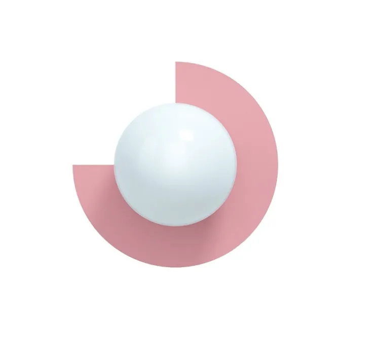 Applique murale, Candy Big circle 270 L, Bubblegum rose, Ø28cm, P29cm - Swedish Ninja