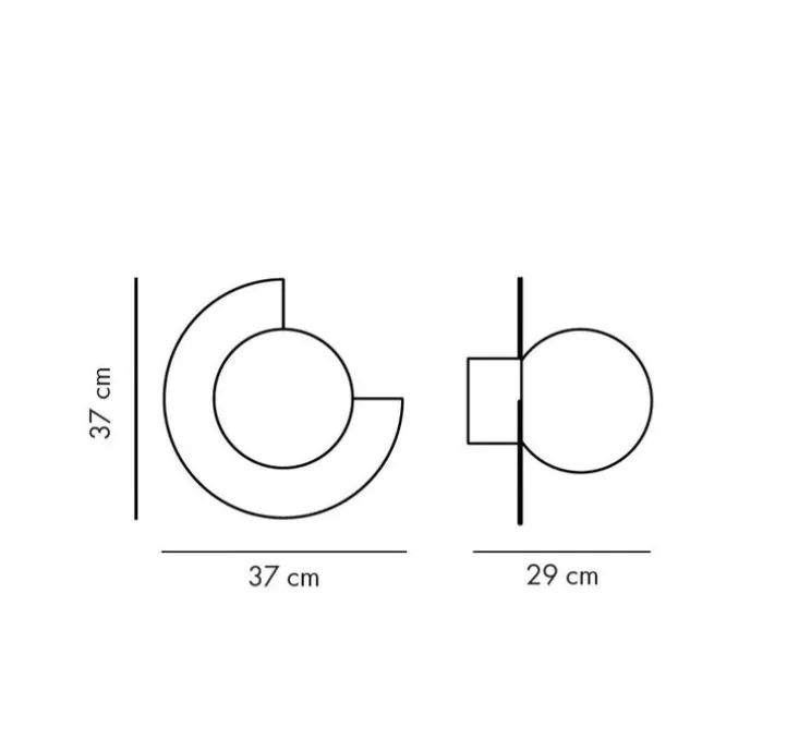 Applique murale, Candy Big circle 270 L, Bubblegum rose, Ø28cm, P29cm - Swedish Ninja