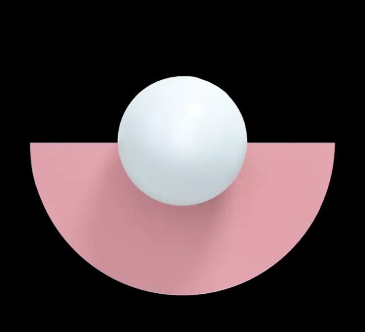 Applique murale, Candy Big Circle 180 S, Bubblegum rose, L37cm, H22cm - Swedish Ninja